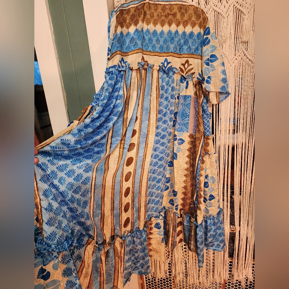 Silky kantha print cardigan from Kantha Bae. New. Never worn